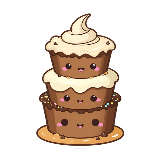 Cute Cupcake - Sticker - Heat Press Transfer