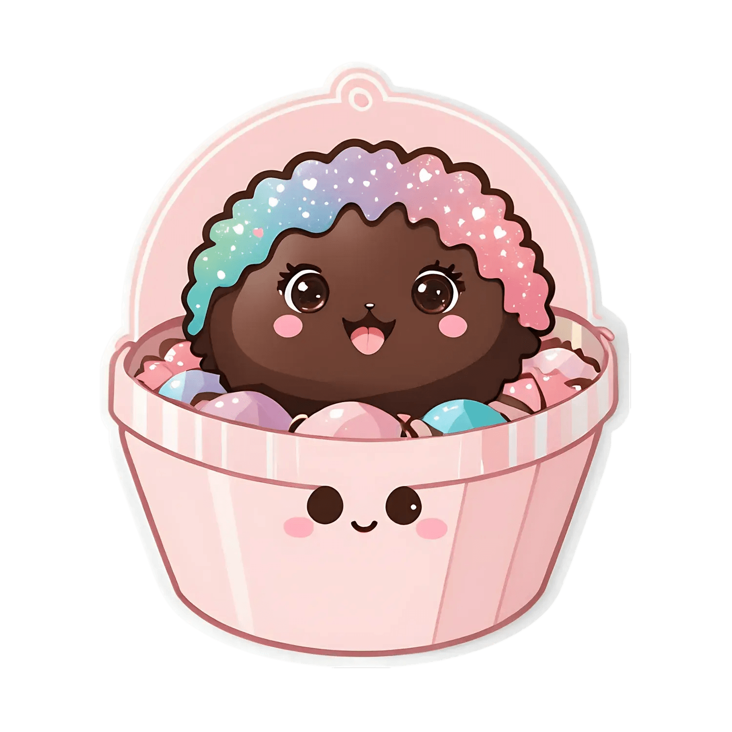 Cute Cupcake Sticker - Perfect for Kawaii Decor - Heat Press Transfer