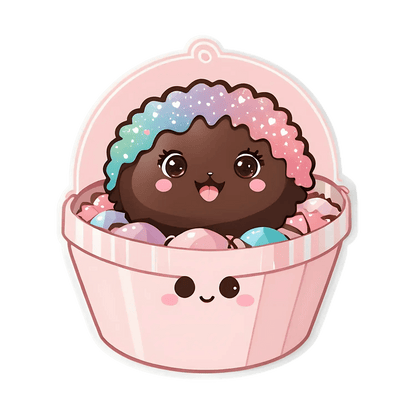 Cute Cupcake Sticker - Perfect for Kawaii Decor - Heat Press Transfer