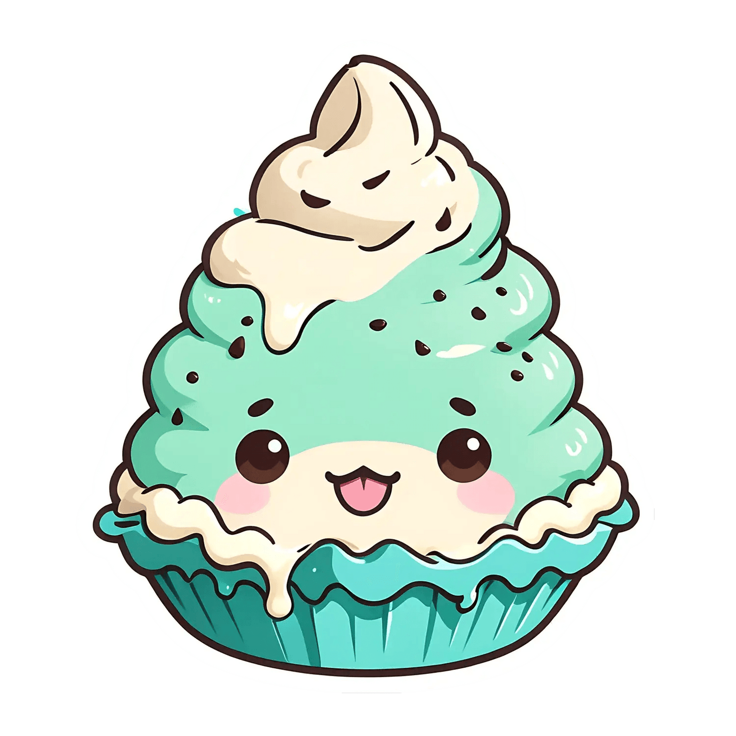 Cute Cupcake Sticker - UV DTF - Heat Press Transfer