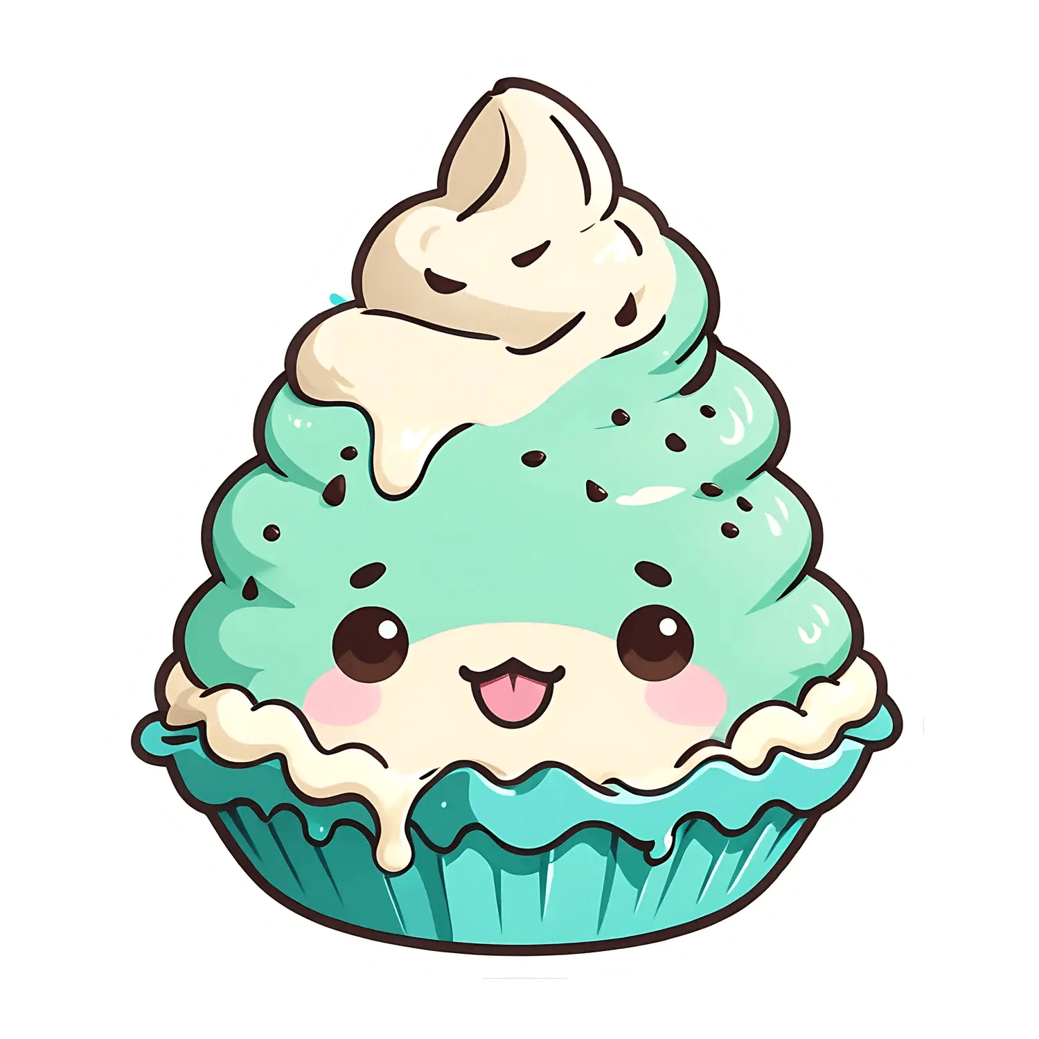 Cute Cupcake Sticker - UV DTF - Heat Press Transfer