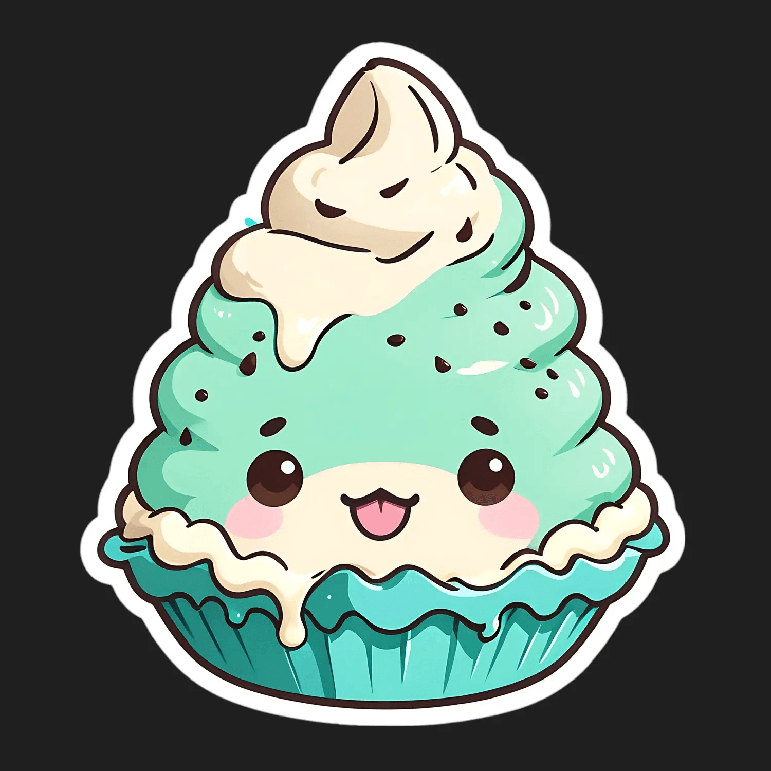 Cute Cupcake Sticker - UV DTF - Heat Press Transfer