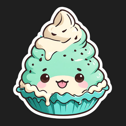 Cute Cupcake Sticker - UV DTF - Heat Press Transfer