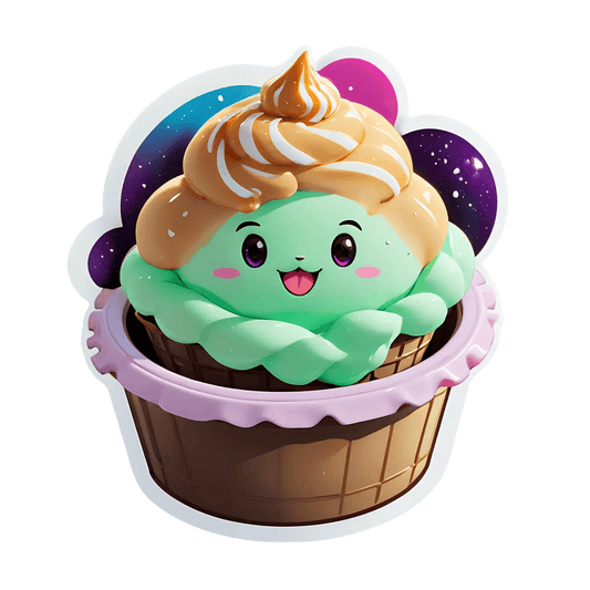 Cute Cupcake Sticker - UV DTF - Heat Press Transfer