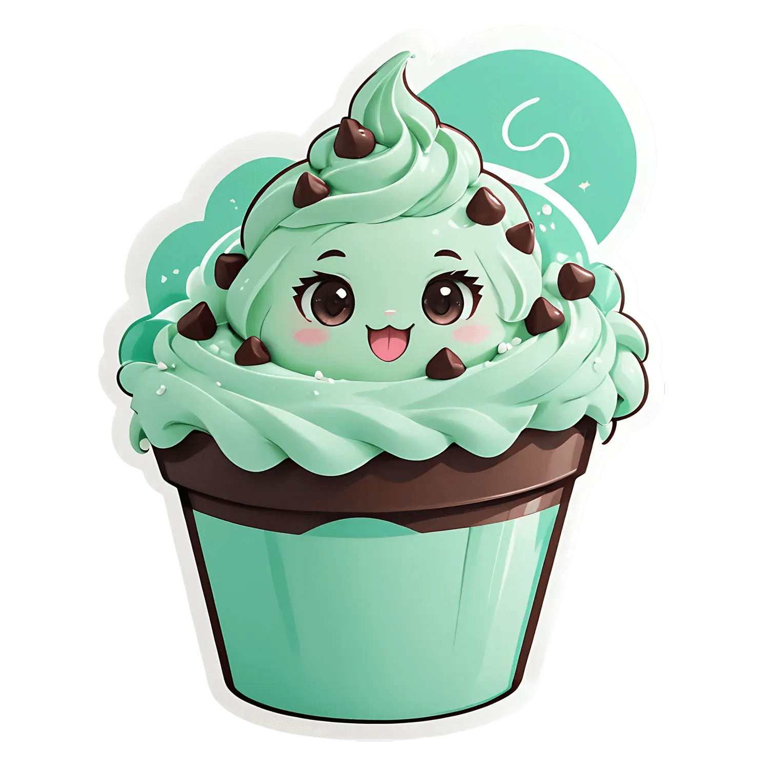 Cute Cupcake Sticker - UV DTF - Heat Press Transfer