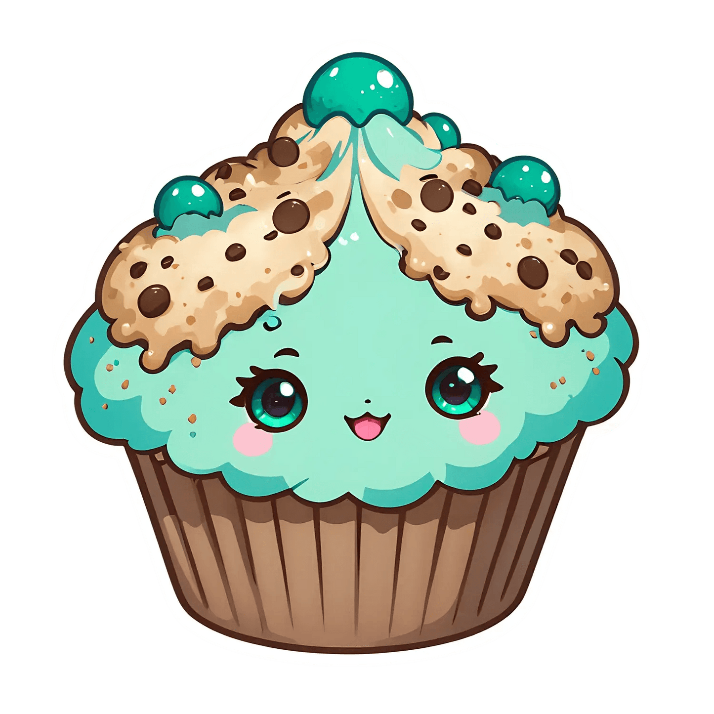 Cute Cupcake Sticker - Vibrant UV DTF Design - Heat Press Transfer