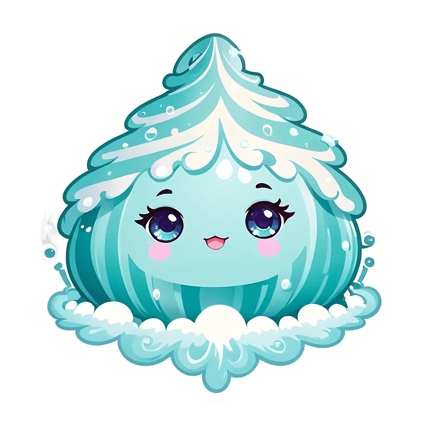 Cute Cupcake Sticker - Whimsical Cartoon Style - Heat Press Transfer