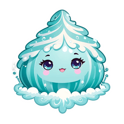 Cute Cupcake Sticker - Whimsical Cartoon Style - Heat Press Transfer