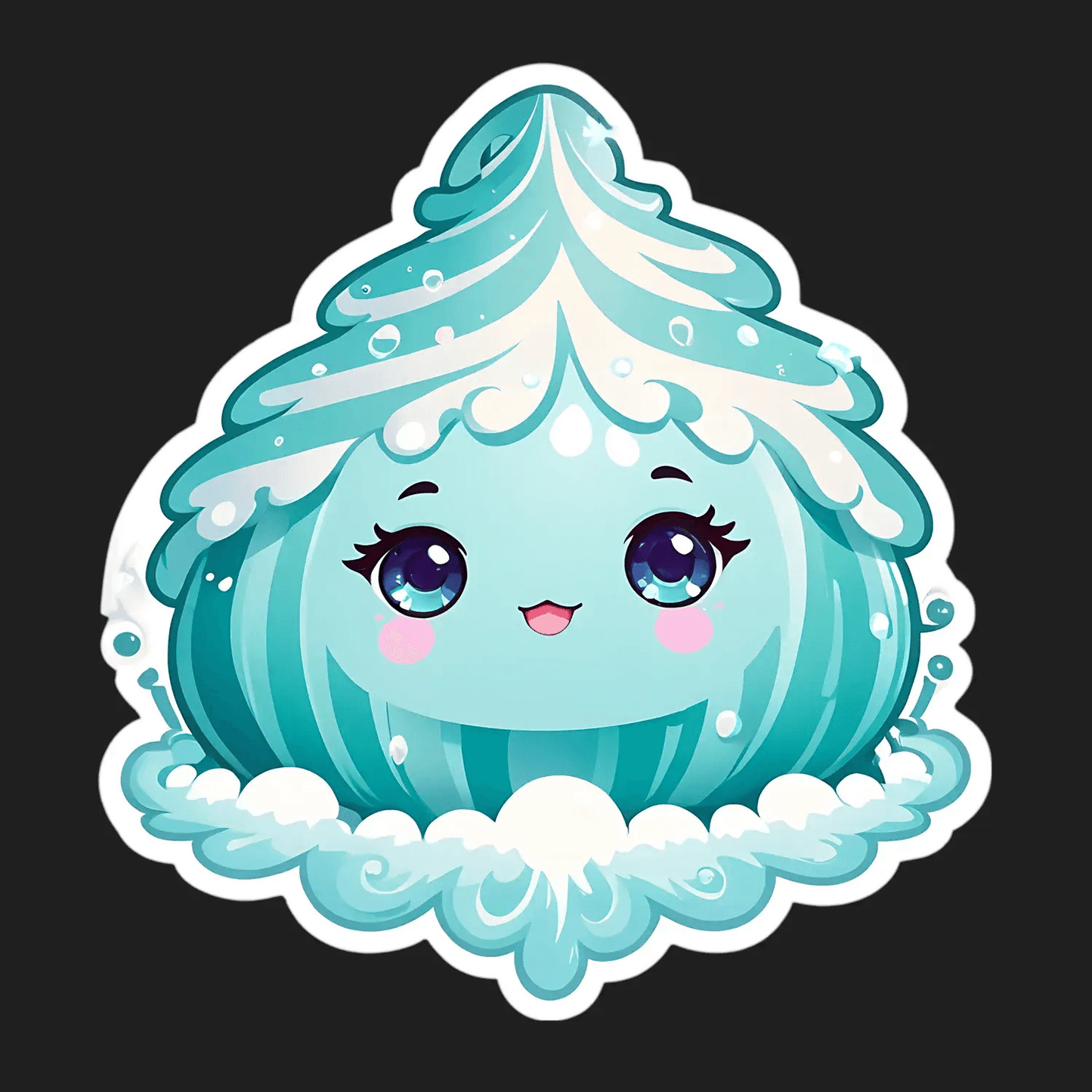 Cute Cupcake Sticker - Whimsical Cartoon Style - Heat Press Transfer