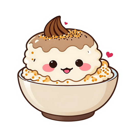 Cute Dessert Bowl - Sticker - Heat Press Transfer