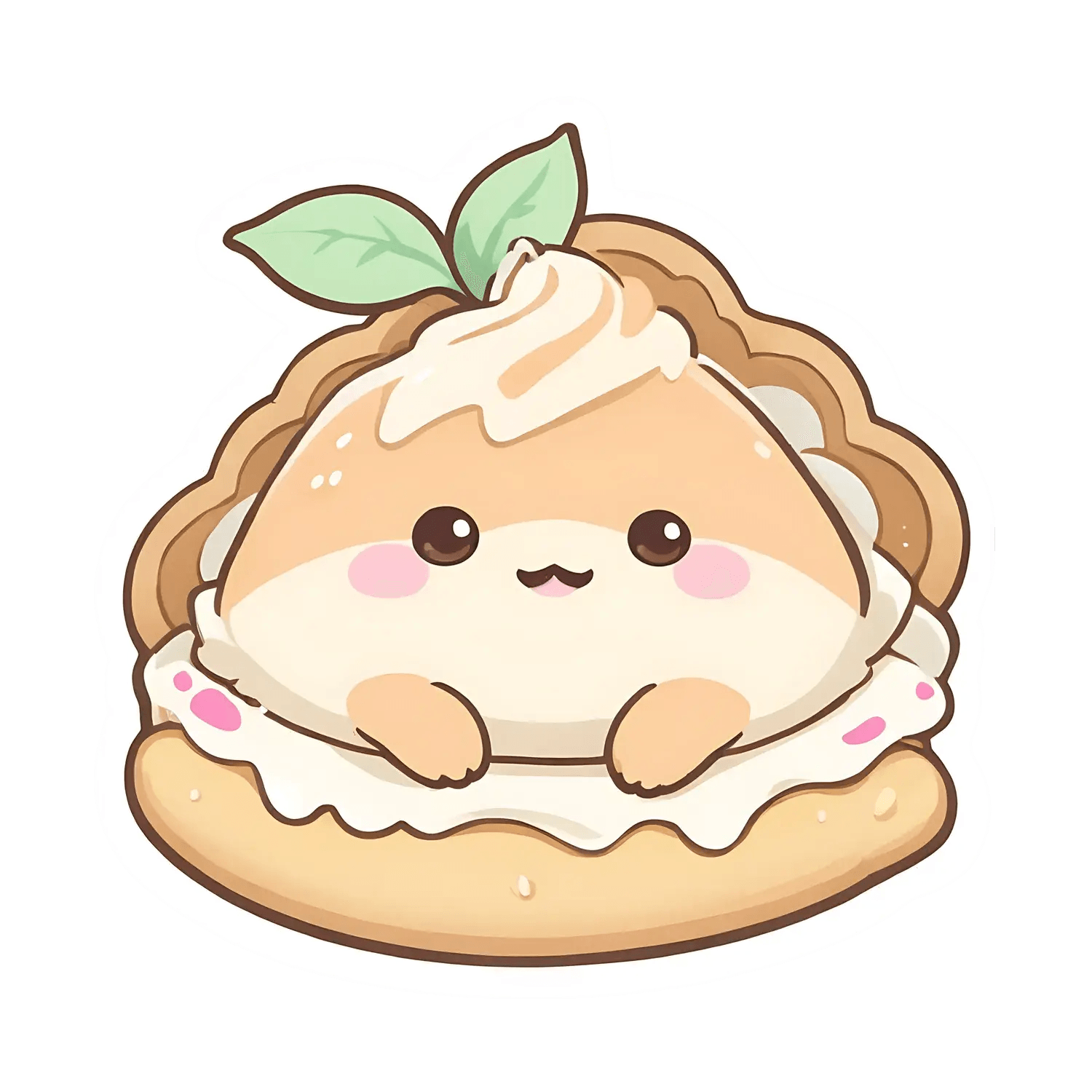 Cute Dessert Bun - Sticker - Heat Press Transfer