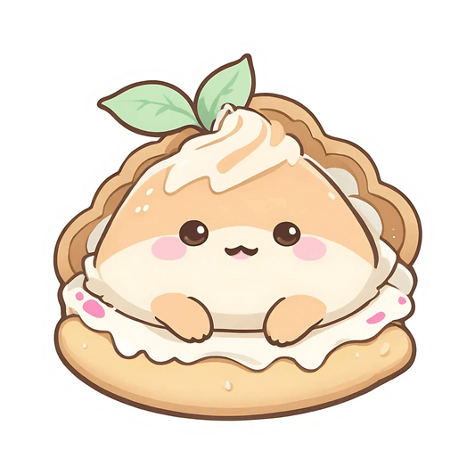 Cute Dessert Bun - Sticker - Heat Press Transfer