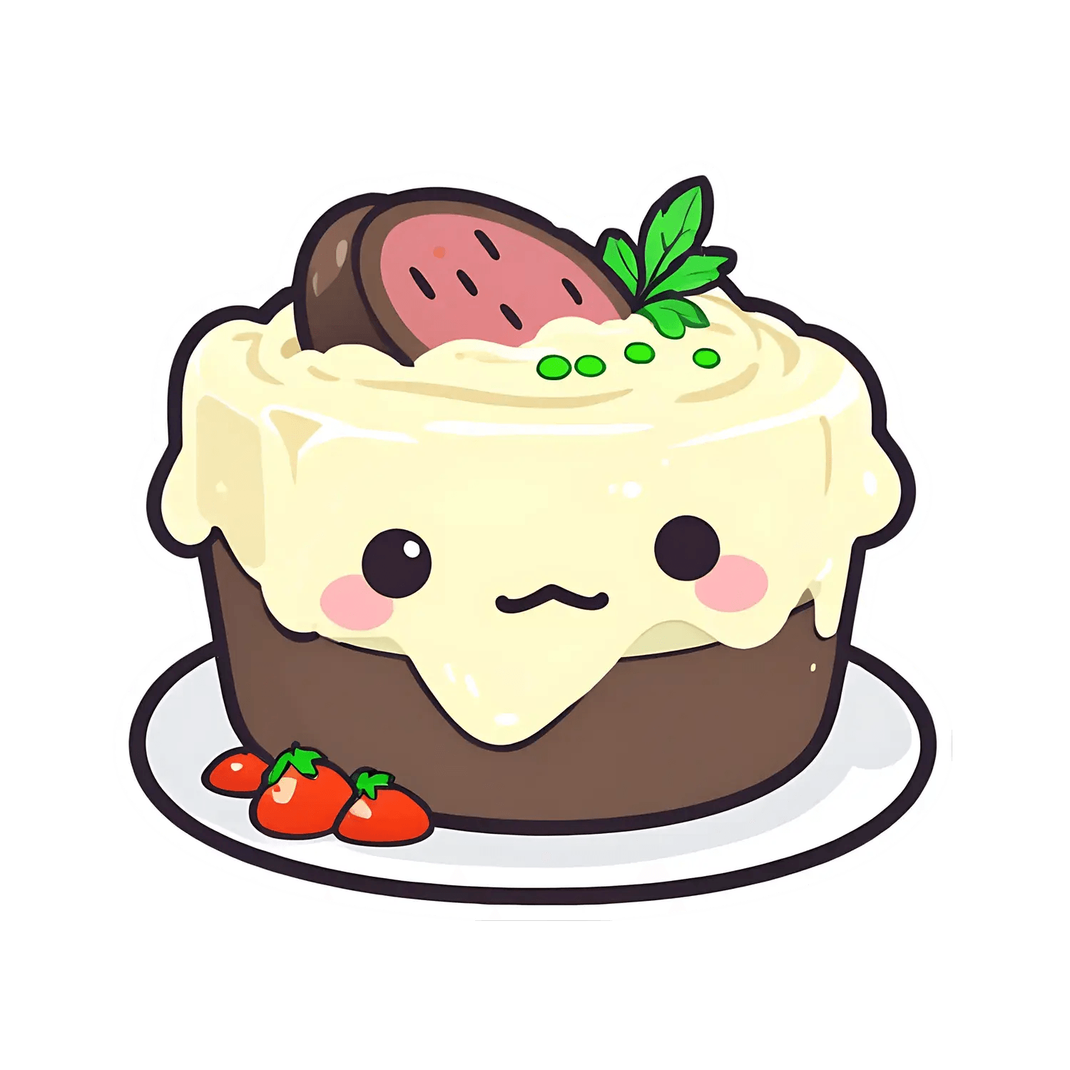 Cute Dessert Cake - Sticker - Heat Press Transfer