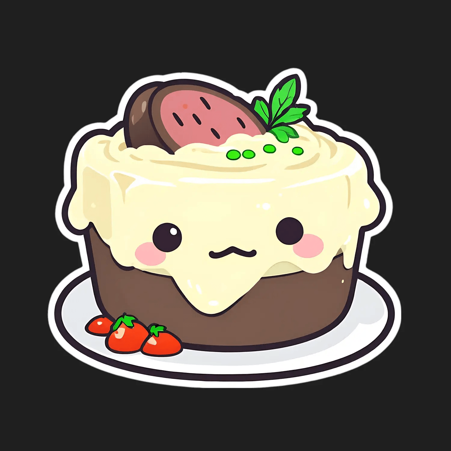 Cute Dessert Cake - Sticker - Heat Press Transfer