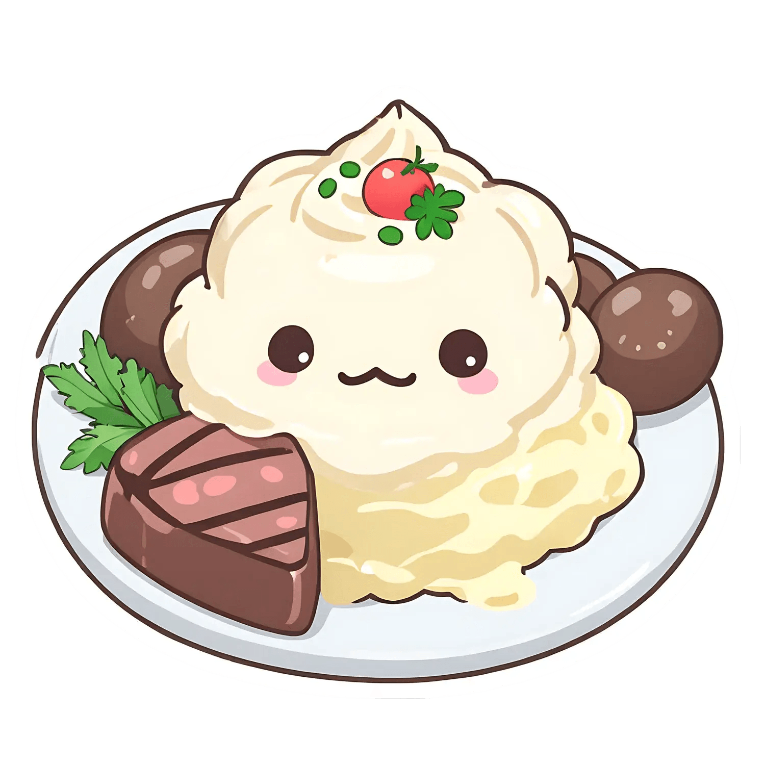 Cute Dessert Platter - Sticker - Heat Press Transfer