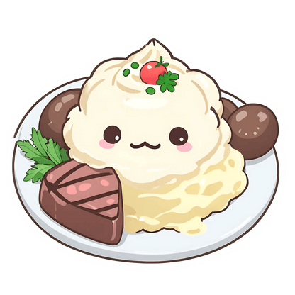 Cute Dessert Platter - Sticker - Heat Press Transfer