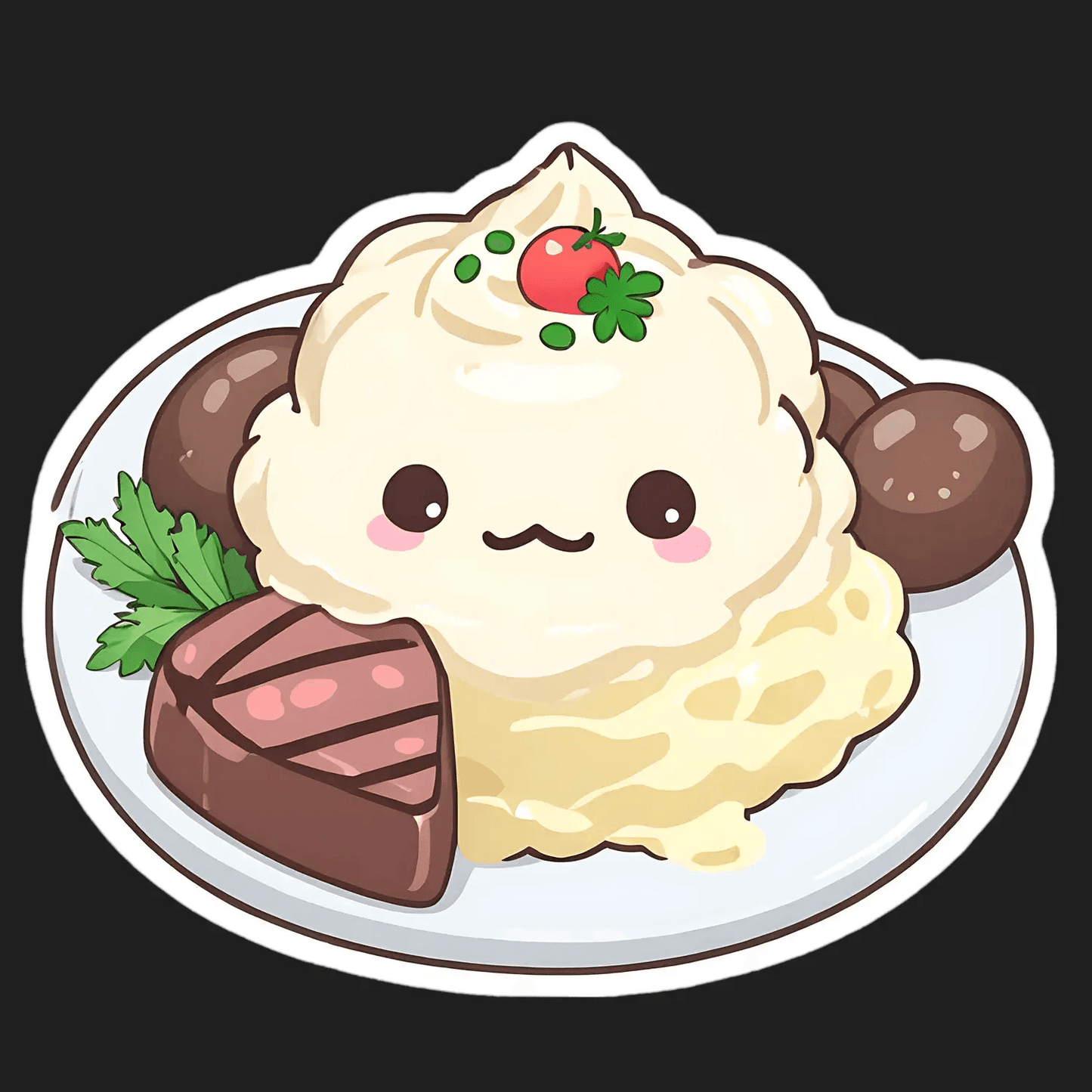 Cute Dessert Platter - Sticker - Heat Press Transfer