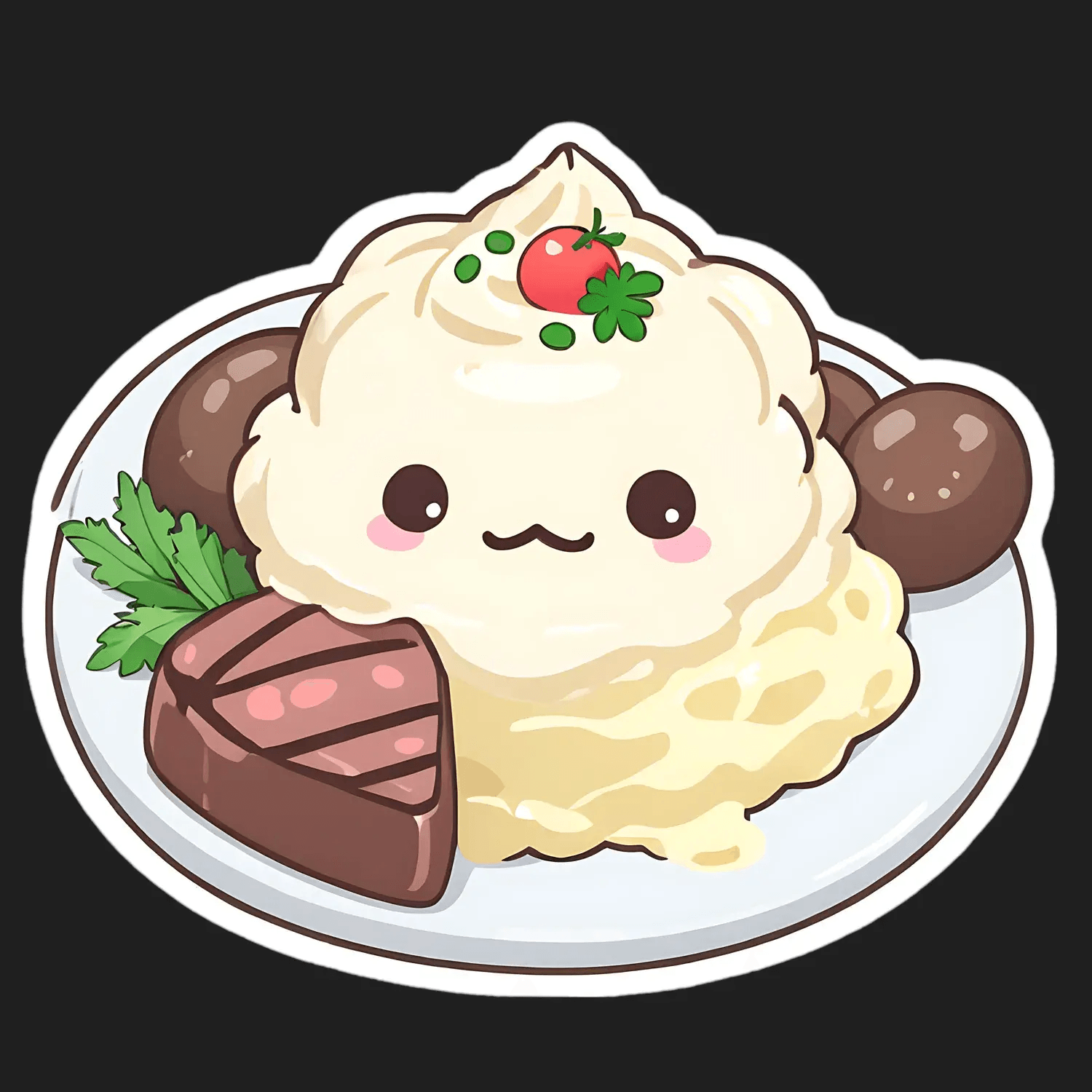 Cute Dessert Platter - Sticker - Heat Press Transfer