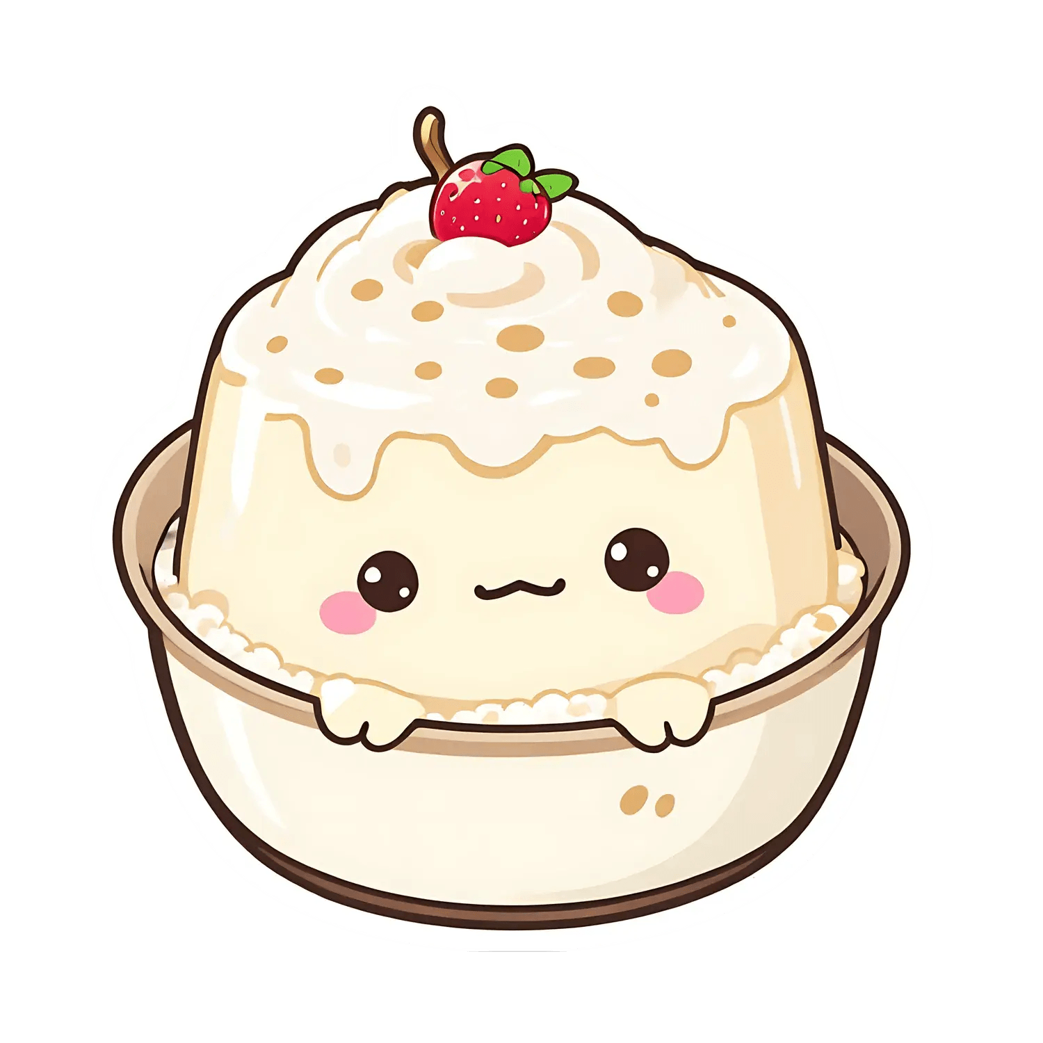 Cute Dessert Pudding - Sticker - Heat Press Transfer