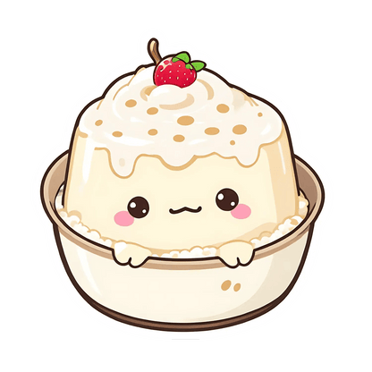 Cute Dessert Pudding - Sticker - Heat Press Transfer