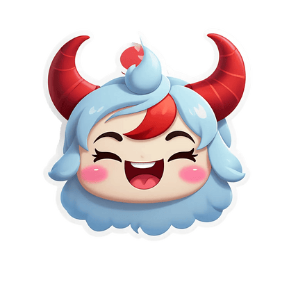 Cute Devil Emoji - Sticker - Heat Press Transfer