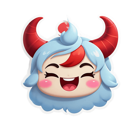 Cute Devil Emoji - Sticker - Heat Press Transfer