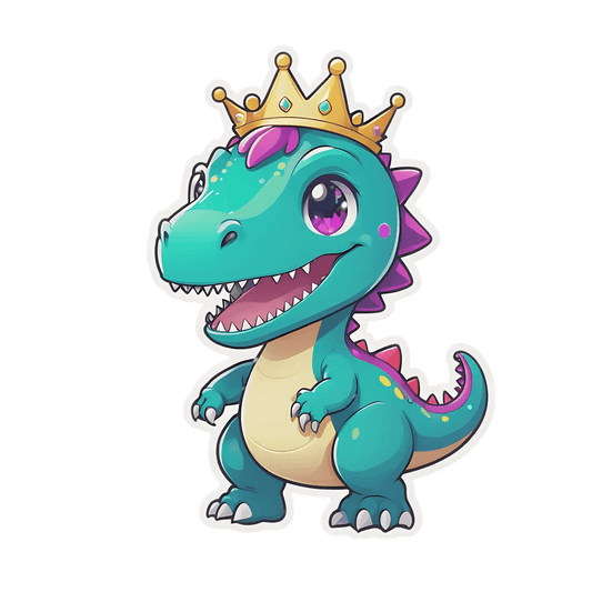 Cute Dinosaur Crown - Sticker - Heat Press Transfer