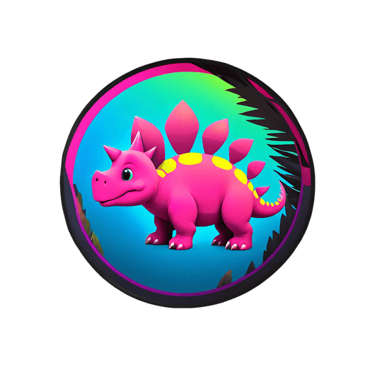 Cute Dinosaur Sticker - Bright & Colorful - Heat Press Transfer