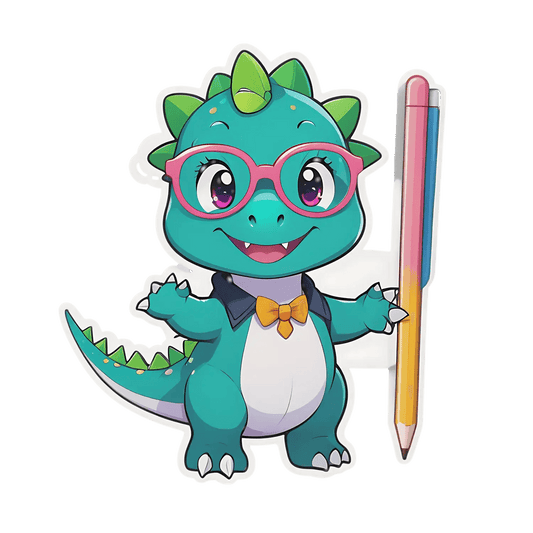 Cute Dinosaur Sticker - Colorful and Friendly - Heat Press Transfer