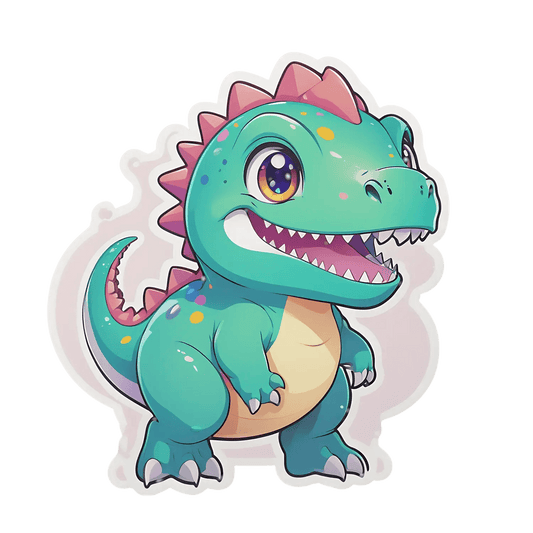 Cute Dinosaur Sticker - Colorful and Fun - Heat Press Transfer