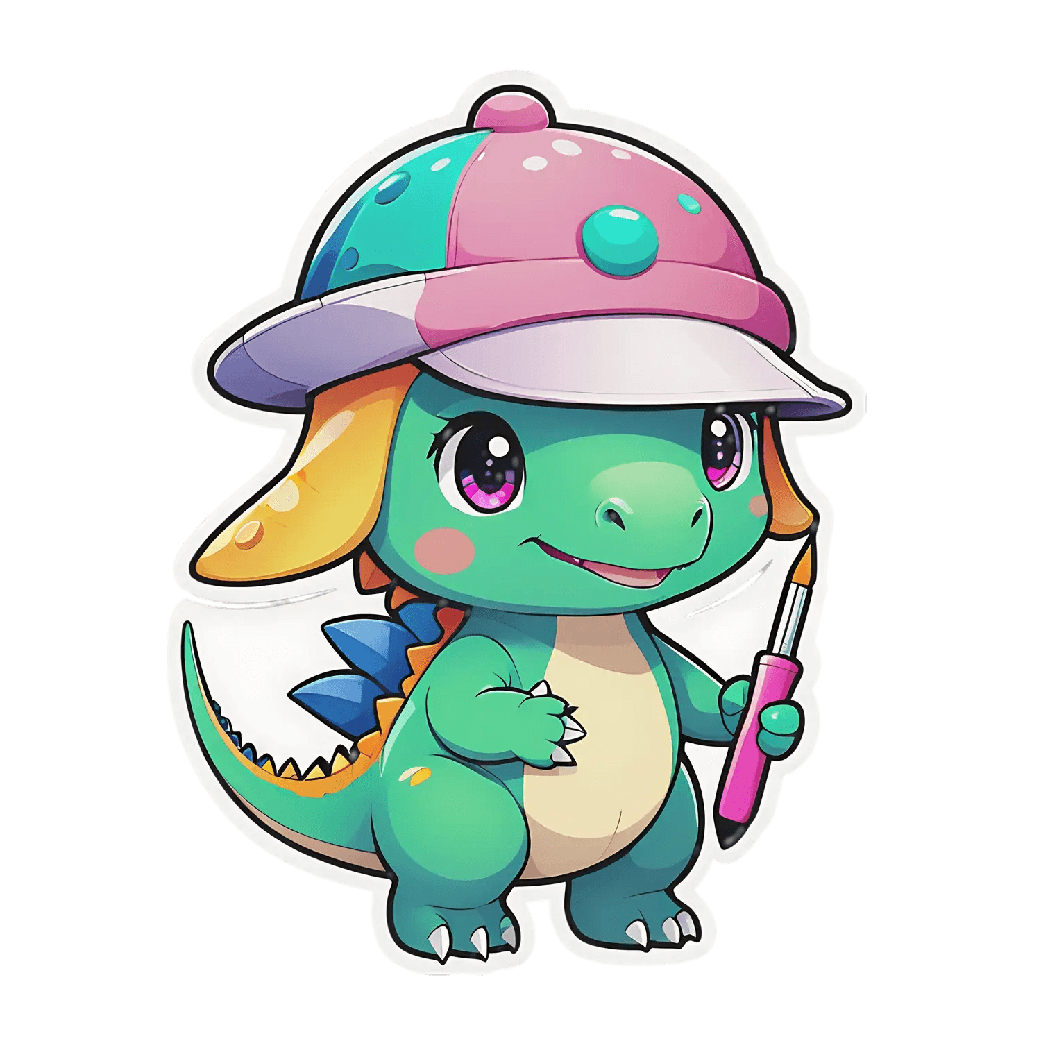 Cute Dinosaur - Sticker - Heat Press Transfer