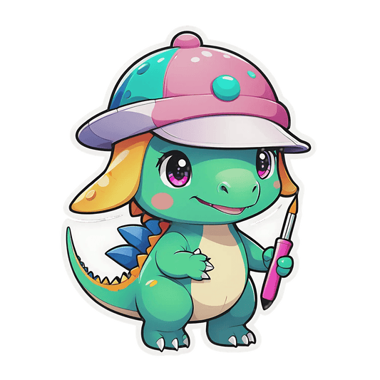 Cute Dinosaur - Sticker - Heat Press Transfer