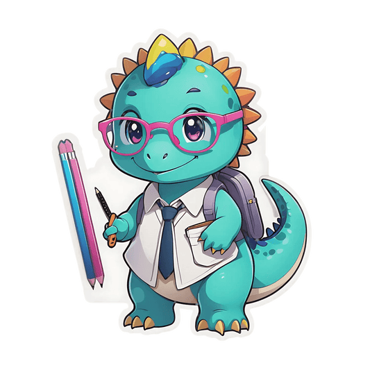 Cute Dinosaur Sticker - Student Essentials UV DTF - Heat Press Transfer