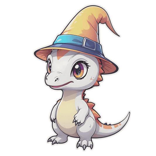 Cute Dinosaur Wizard - Sticker - Heat Press Transfer