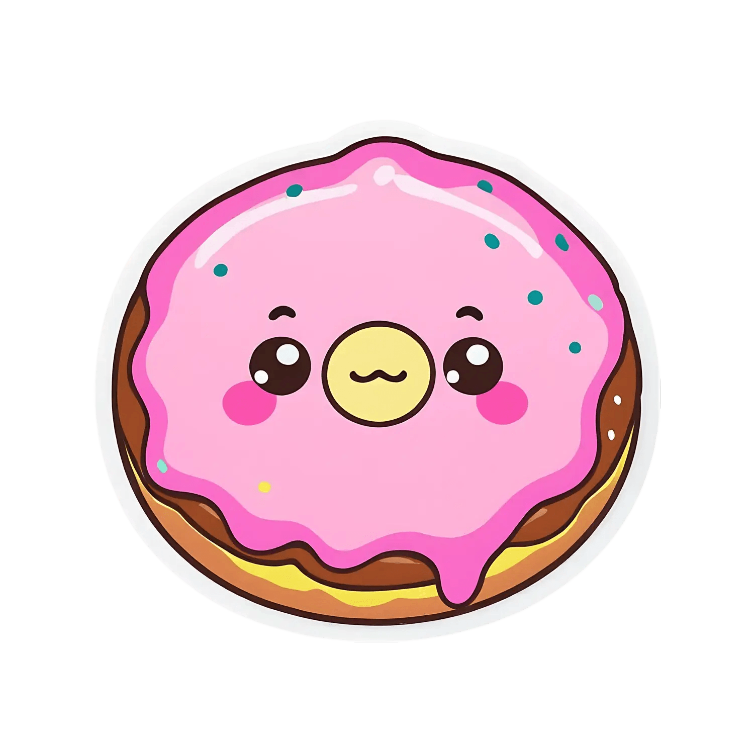 Cute Donut Sticker - UV DTF Cute Sticker - Heat Press Transfer