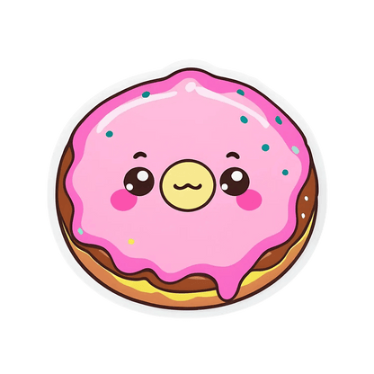 Cute Donut Sticker - UV DTF Cute Sticker - Heat Press Transfer