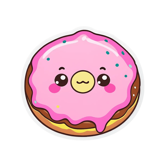 Cute Donut Sticker - UV DTF Cute Sticker - Heat Press Transfer