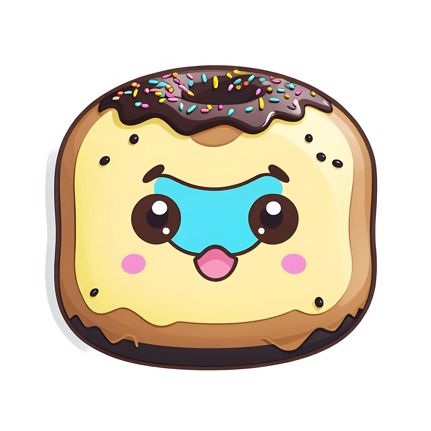 Cute Donut Sticker - Unique UV DTF Design - Heat Press Transfer