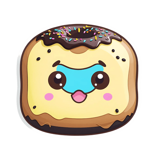 Cute Donut Sticker - Unique UV DTF Design - Heat Press Transfer