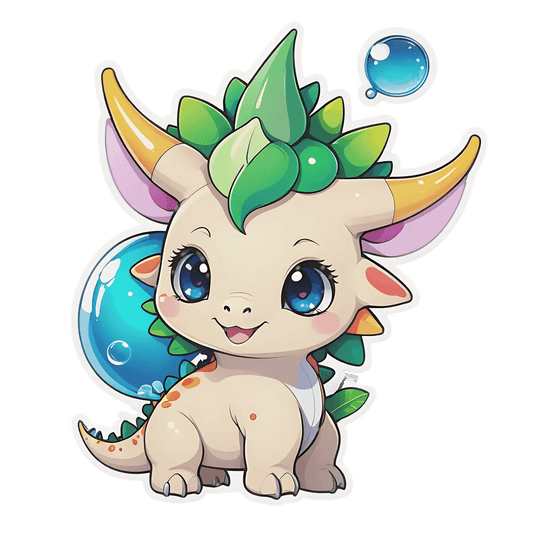 Cute Dragon Creature - UV Sticker - Heat Press Transfer