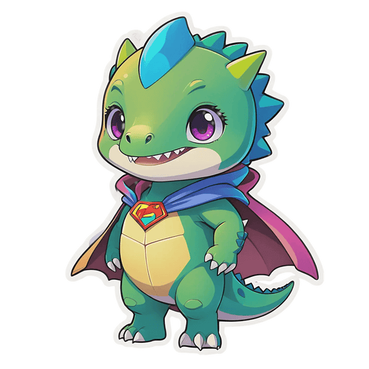 Cute Dragon Hero - Sticker - Heat Press Transfer