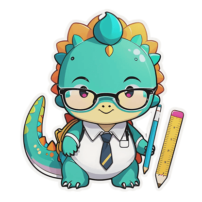 Cute Dragon - Kawaii Sticker - Heat Press Transfer