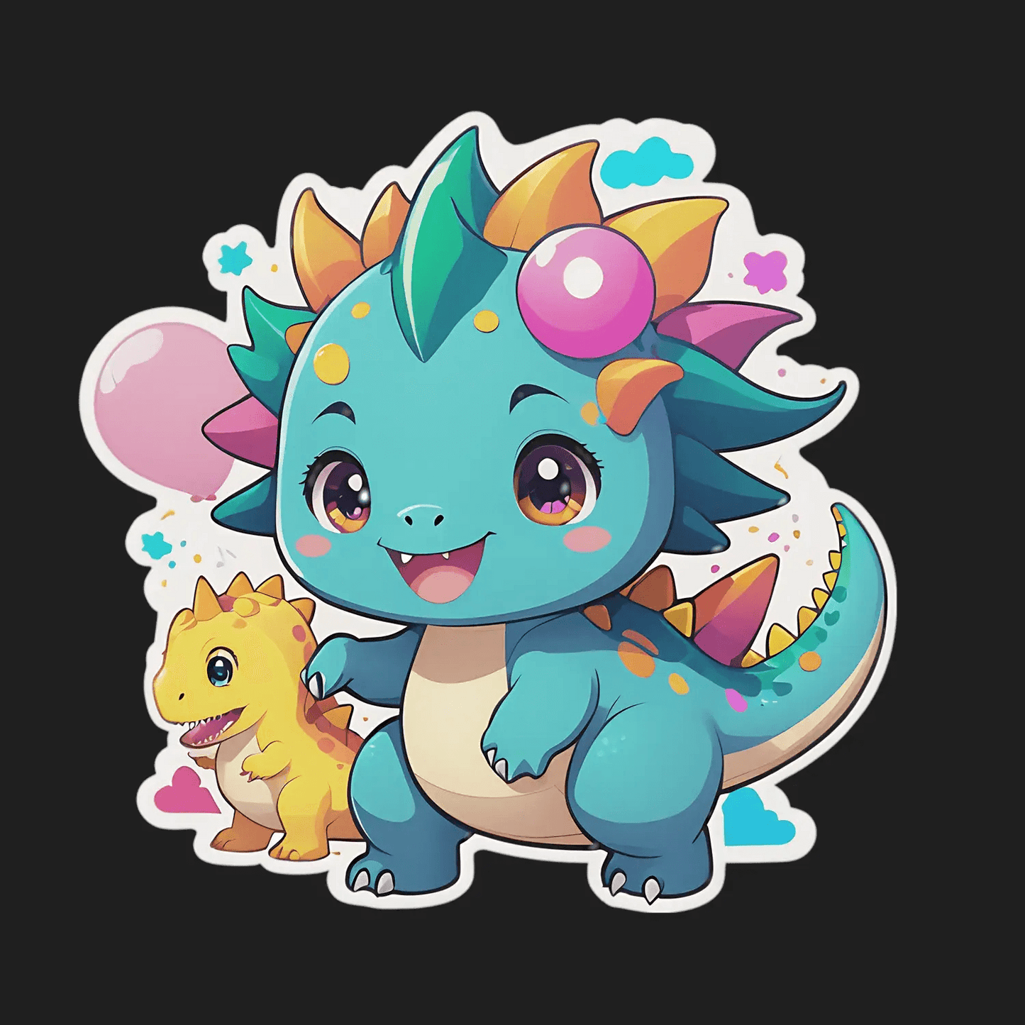 Cute Dragon - Sticker - Heat Press Transfer