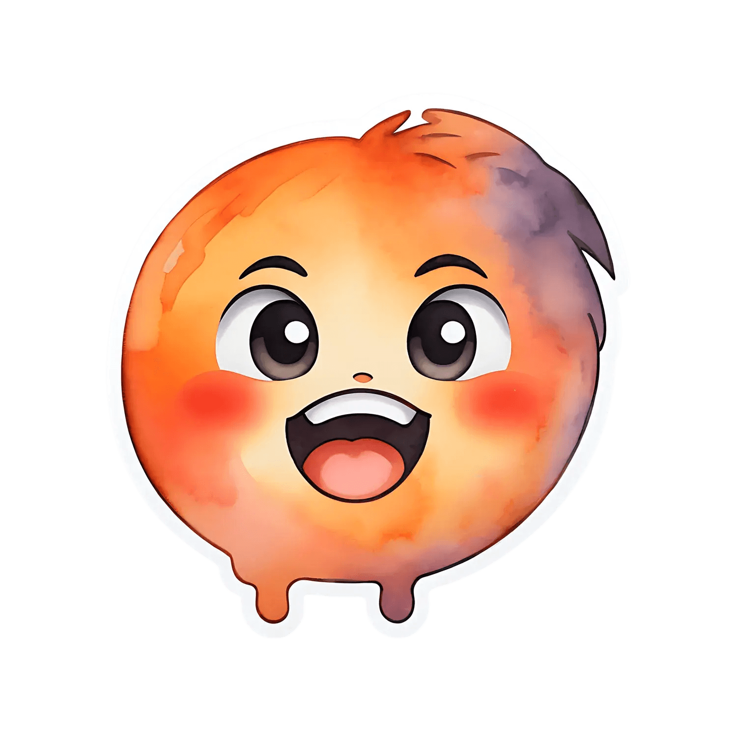 Cute Emoji Sticker - Expressive Cartoon - Heat Press Transfer
