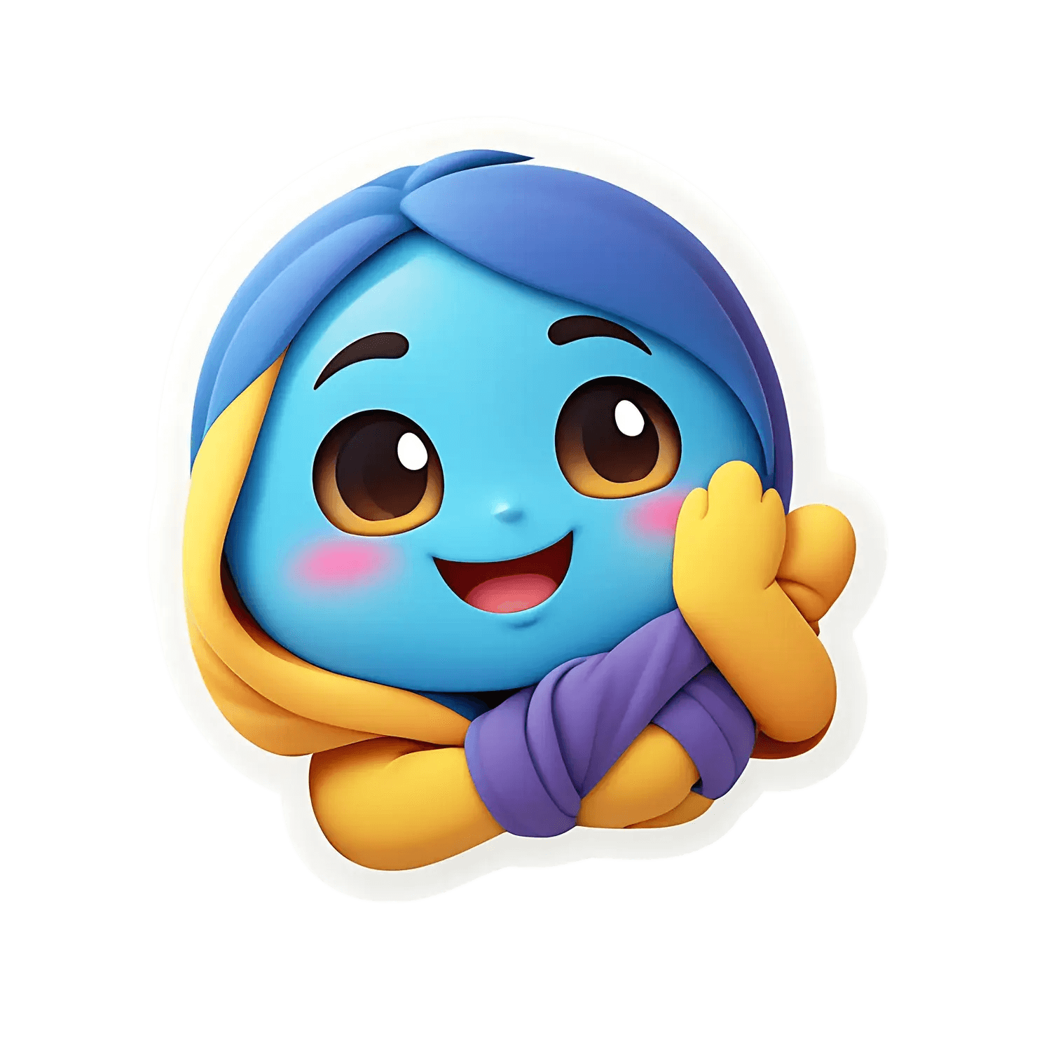 Cute Emoji Sticker - Vibrant Colors - Heat Press Transfer