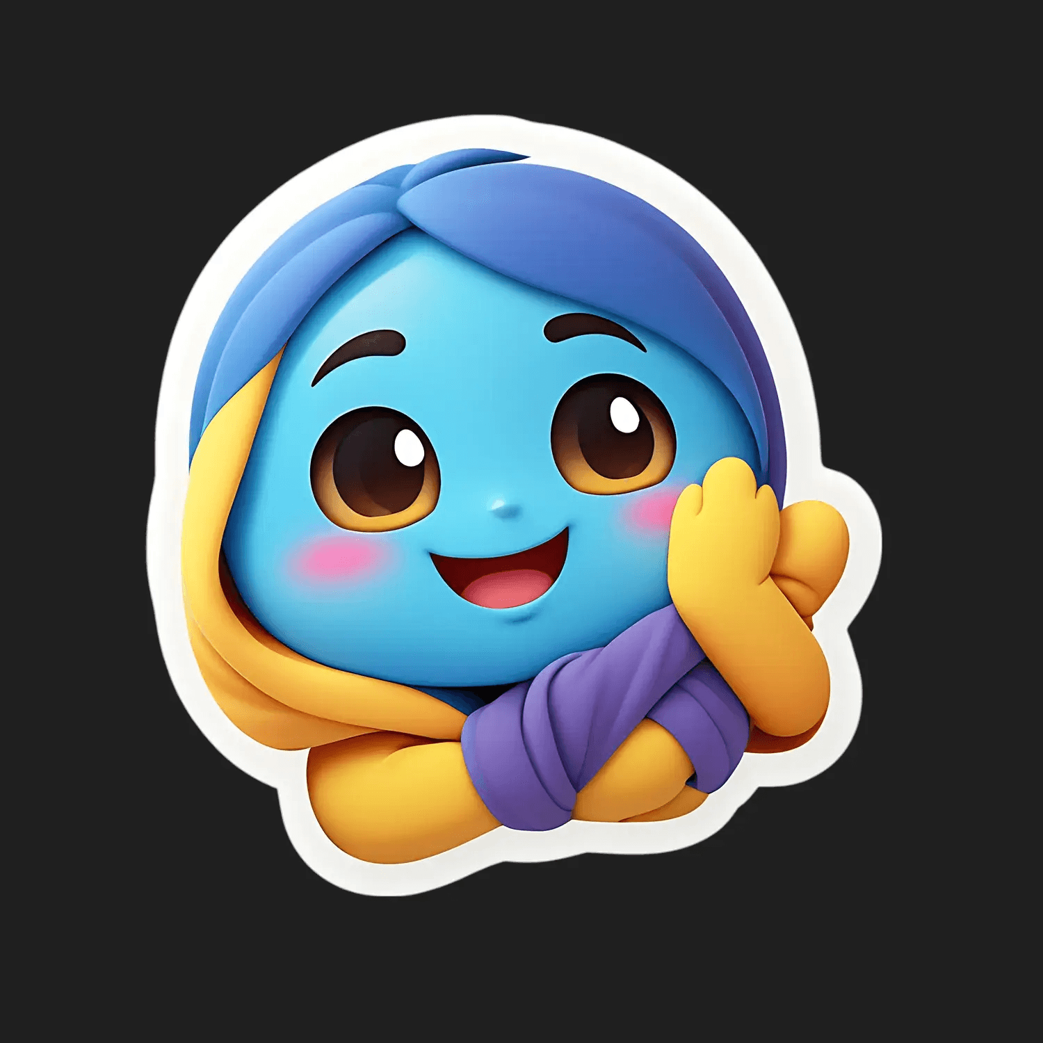 Cute Emoji Sticker - Vibrant Colors - Heat Press Transfer