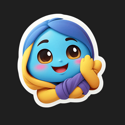 Cute Emoji Sticker - Vibrant Colors - Heat Press Transfer