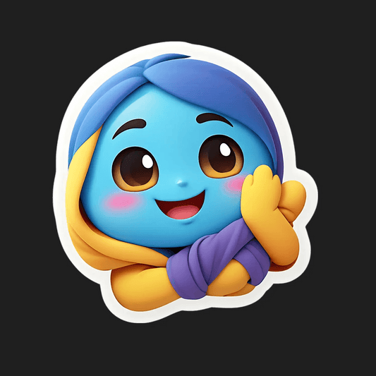 Cute Emoji Sticker - Vibrant Colors - Heat Press Transfer