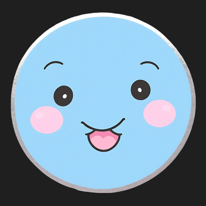 Cute Face Emoji Sticker - Heat Press Transfer