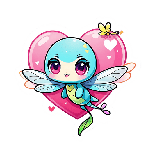 Cute Fairy - Magical Heart Sticker - Heat Press Transfer
